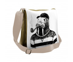 Hipster Walrus Messenger Bag