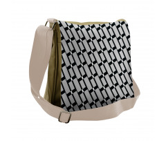 Monotone Shapes Messenger Bag