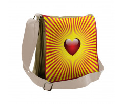 Ombre Love Stripes Messenger Bag
