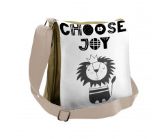 King of the Jungle Words Messenger Bag