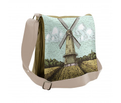 Windmill and Farmland Messenger Bag