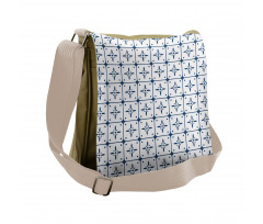 Classical Delft Pattern Messenger Bag