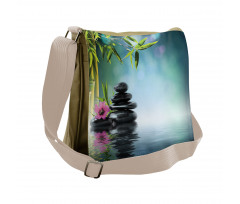 Flower Spa Stones Messenger Bag