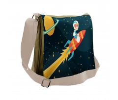 Boy on a Rocket Adventure Messenger Bag