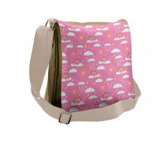 3 Color Rainbow Messenger Bag