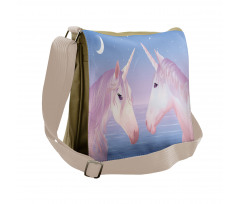 2 Akhal Teke Unicorns Messenger Bag