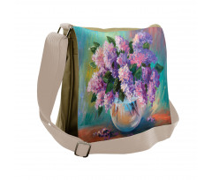 Oil Painting Flowers Art Messenger Bag