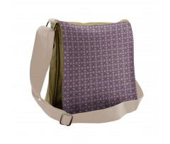 Curvy Edged Squares Messenger Bag