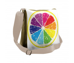 Rainbow Citrus Slice Messenger Bag