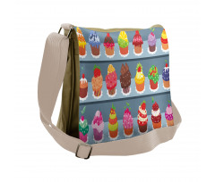 Multilayered Muffin Messenger Bag