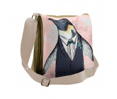 Funny Gentleman Penguin Messenger Bag