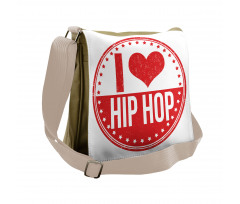 I Love Hip Hop Phrase Messenger Bag