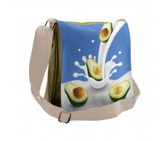 Flowing Milk Splash Messenger Bag