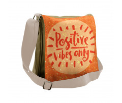 Positive Vibes Doodle Messenger Bag