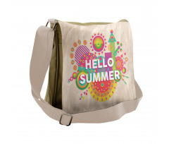 Hello Summer Typography Messenger Bag