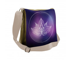 Lotus Flower Space Messenger Bag