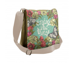 Sketch of Spring Blooms Messenger Bag