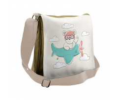 Child Bear in the Sky Messenger Bag