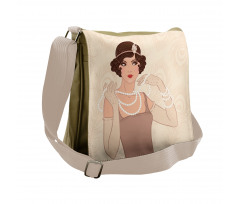 Brunette Flapper Messenger Bag