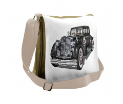 Realistic Classic Car Messenger Bag