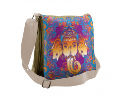 Ornamental Elephant Messenger Bag