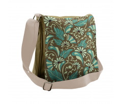 Feathers and Droplets Messenger Bag