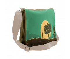 Grungy Desert Landscape Messenger Bag