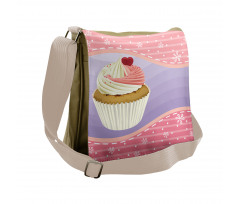 Yummy Pastry Floral Messenger Bag