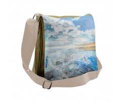 Oil Painting Beach Summer Messenger Bag