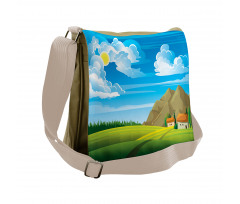 Tree House and Mountains Messenger Bag