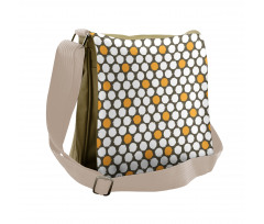 Bicolor Grunge Style Dots Messenger Bag