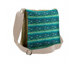 Cartoon Ocean Composition Messenger Bag