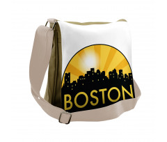 Radial Beamed Sun Effect Messenger Bag