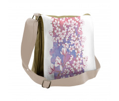 Japanese Spring Bloom Messenger Bag