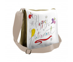 Floral Motifs Doodle Messenger Bag