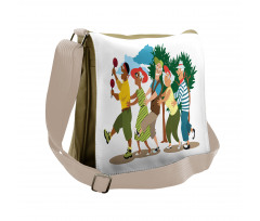 Line Dance Holiday Messenger Bag