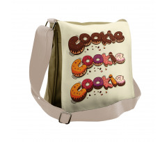 Doodle Style Bakery Theme Messenger Bag