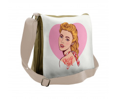 Smiling Blonde Girl Messenger Bag