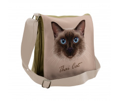 Domestic Animal Siamese Cat Messenger Bag