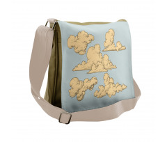 Vintage Clouds in the Sky Messenger Bag