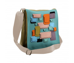 Geometric Rectangle Forms Messenger Bag