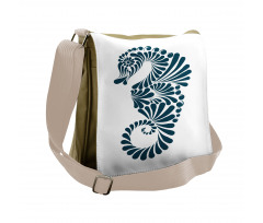 Abstract Curvy Form Messenger Bag