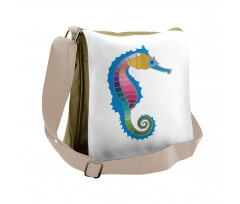 Colorful Graphic Form Messenger Bag