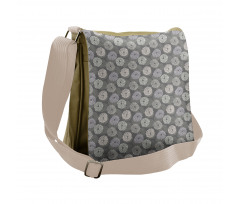 Abstract Dahlia Flowers Messenger Bag