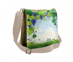 Rural Countryside Grapes Messenger Bag