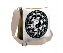 Chinese Horoscope Wheel Messenger Bag