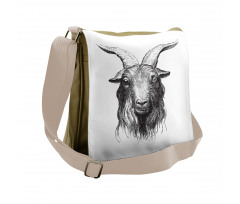 Wild Ruminant Mammal Head Messenger Bag