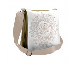 Pointillist Lace Art Messenger Bag