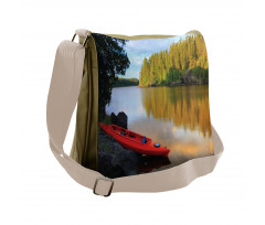 Canoe Lake Autumn Messenger Bag