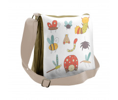 Nursery Doodle Bugs Messenger Bag